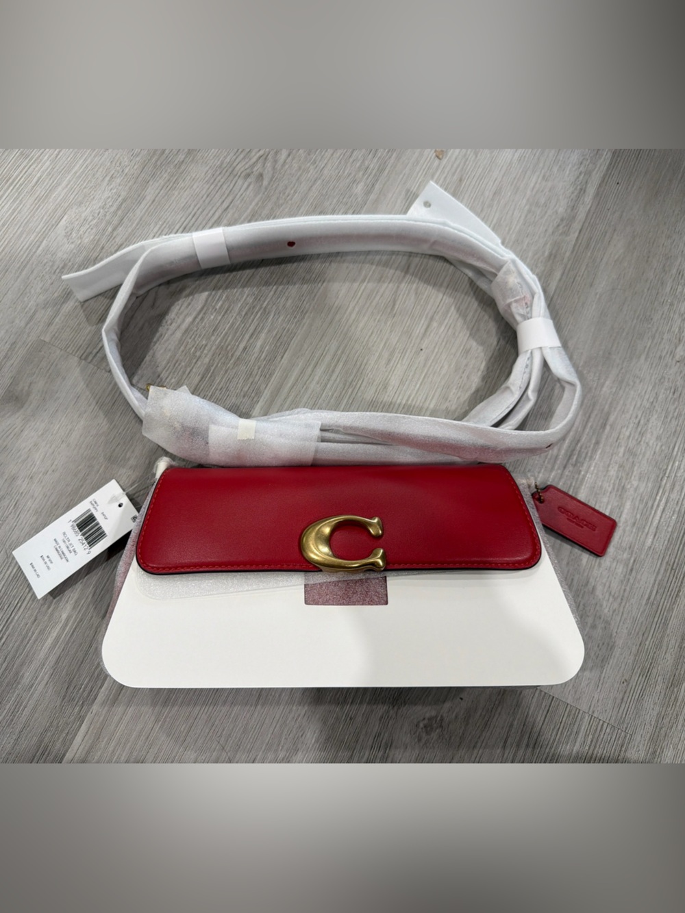 Coach Women's Refined Calf Leather Jet Shoulder Bag In Poppy NWT!